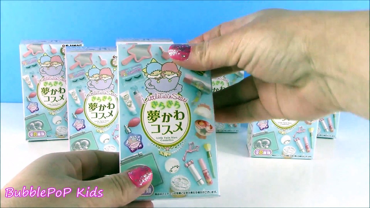 Miniature Makeup! Eyeshadow! Lip Gloss! Blush! 8 Different Sets! Twin Stars Toy Cosmetic Rement!