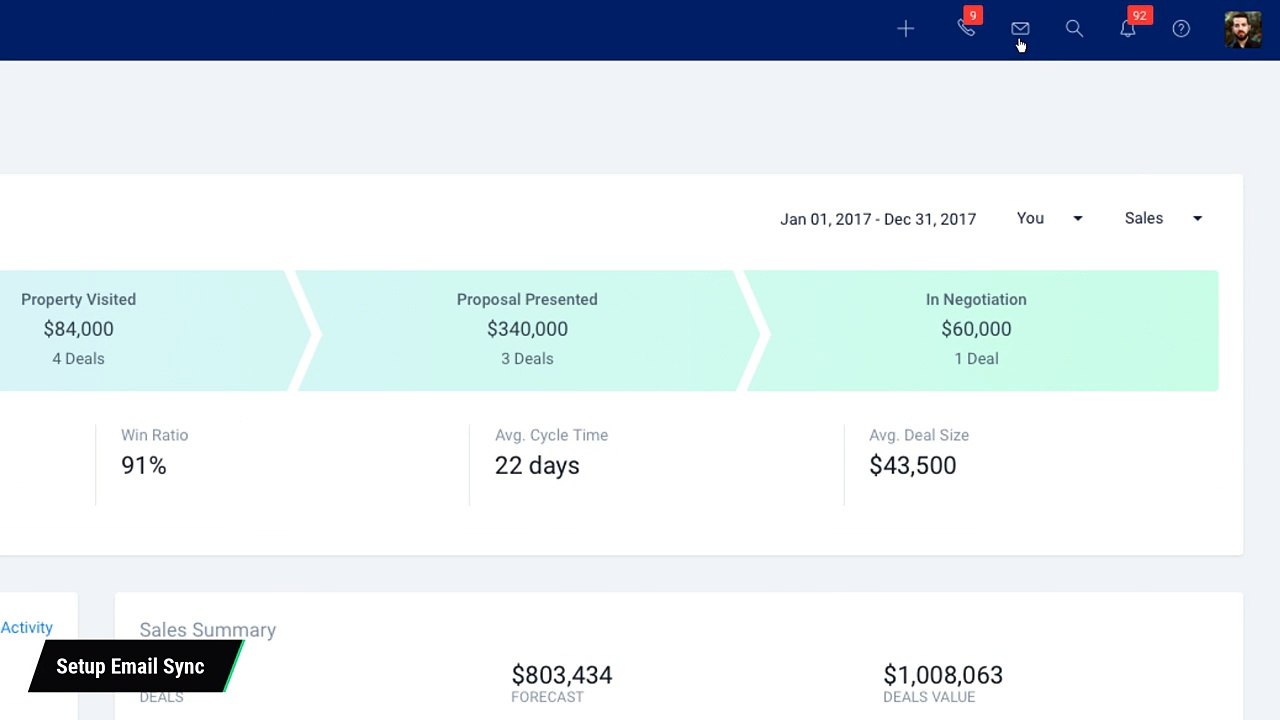 Full Email Sync (Two Way Sync) in Salesmate CRM