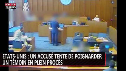 Etats-Unis : un accusé tente de poignarder un témoin en plein procès (vidéo)