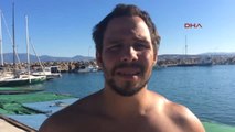 İzmir Zorlu Parkurların Yüzücüsü, Farkındalık İçin 13 Kilometre Kulaç Attı