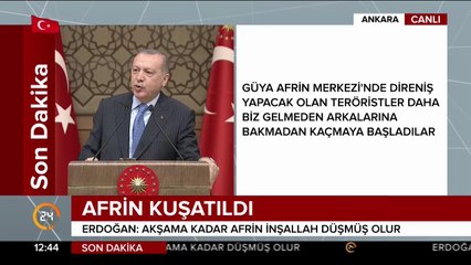 "Kuzey Irak sınırımıza kadar teröristlerden temizleyeceğiz"