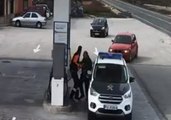CCTV Captures Lucky Escape as Car Plows Into Petrol Station