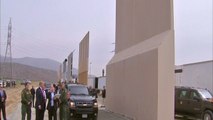 Donald Trump visits Mexican border to inspect wall prototypes
