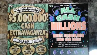 HUGE WINNER??? NJ LOTTERY (10 NUMBERS MATCHED ON A 5 MILLION CASH EXTRAVAGANZA)