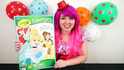 Coloring Cinderella Disney Princess GIANT Coloring Book Page Colored Pencil | KiMMi THE CLOWN