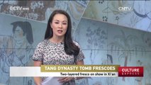 Tang Dynasty Tomb Frescoes: Two-layered fresco on show in Xi'an