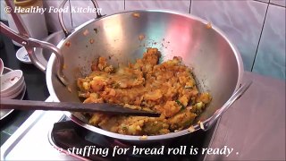 Potato Bread Roll Recipe-Bread Roll Recipe-Potato Stuffed Bread Roll Recipe By Healthy Food Kitchen