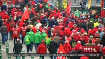 Protests In Brussels: Workers hit the streets over austerity measures