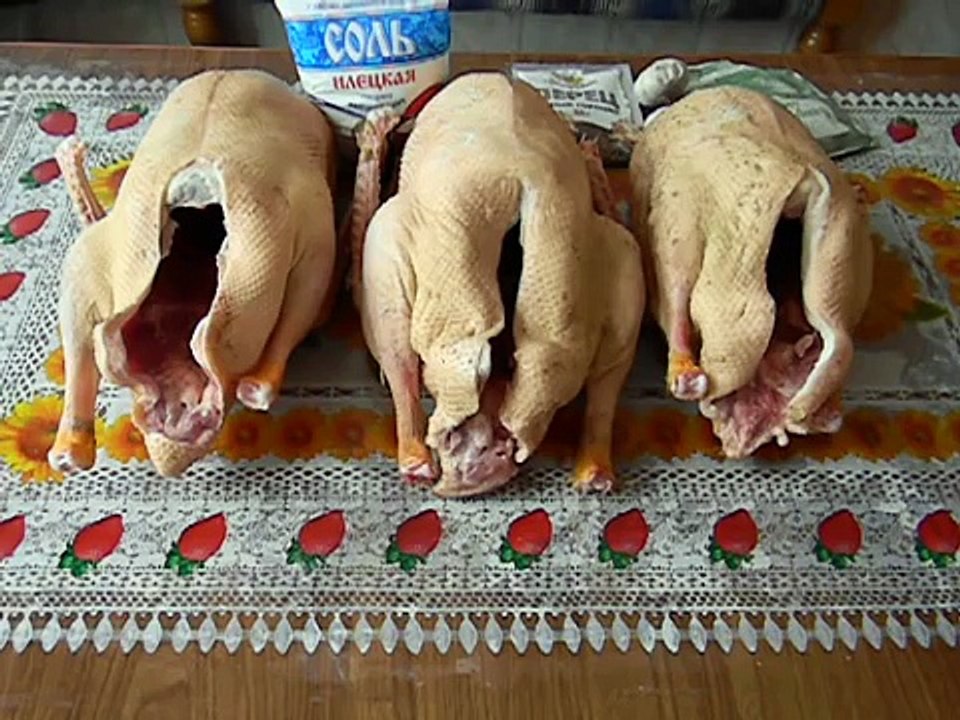Засолка и Копчение ГУСЕЙ . Мой рецепт . Часть 1