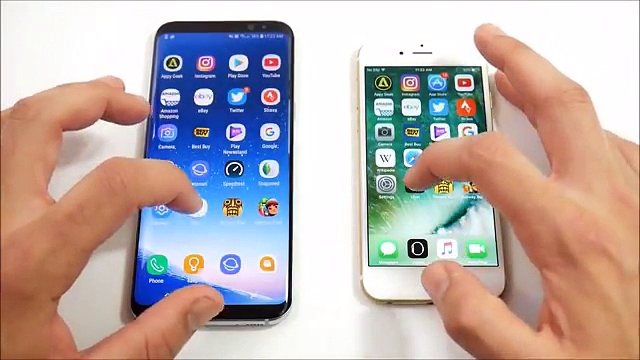 Galaxy S8 Plus vs iPhone 6! - Speed Test