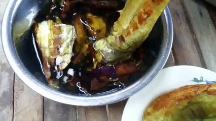 How To Make Fried Eggplant And Bamboo Shoot Soup With Pork Village Food Recipes