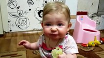 Funny Expressions of Babies When they taste Lemon!!!