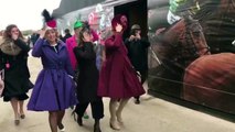 Zara Tindall arrives on Ladies Day at Cheltenham Festival