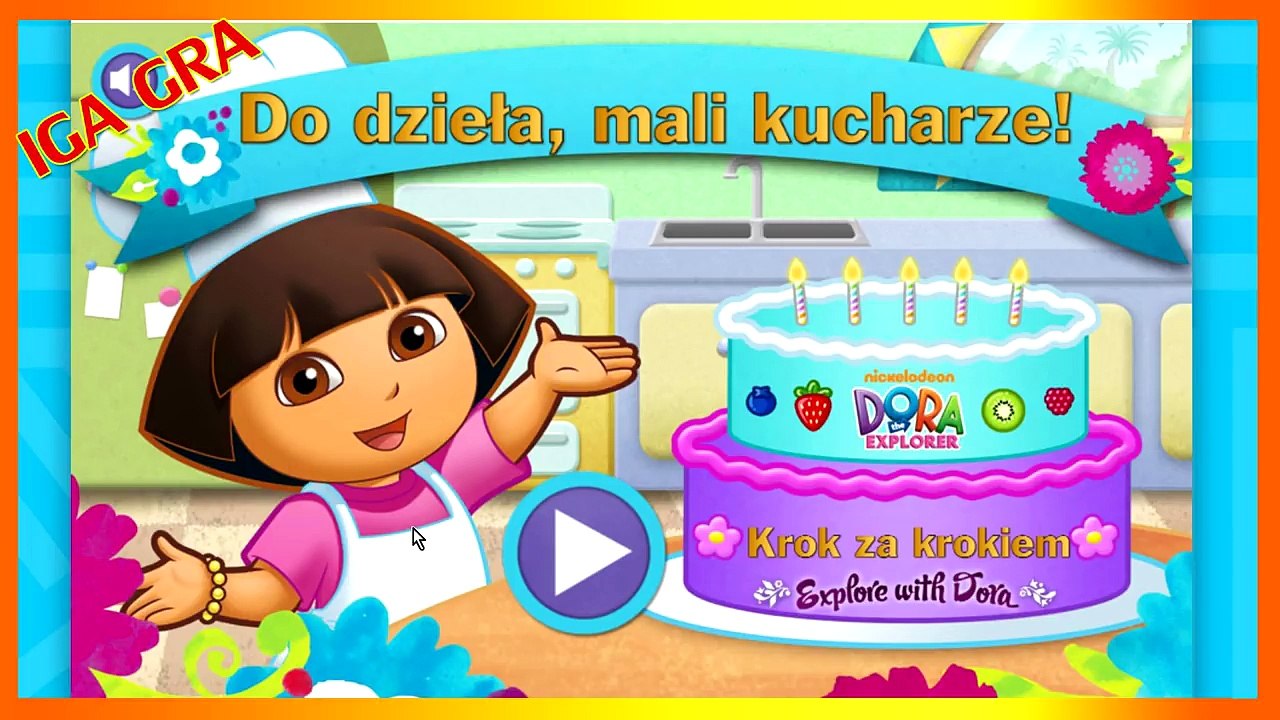 Dora piecze Tort.