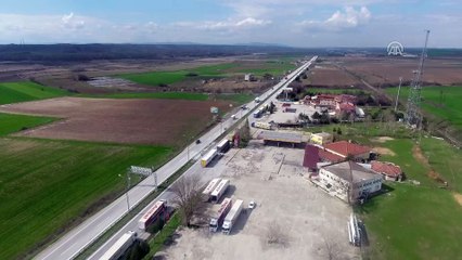 Kapıkule'de tır kuyruğu - Drone - EDİRNE