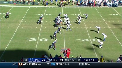 2016 - T.Y. McGill forces Marcus Mariota fumble, Robert Mathis scores