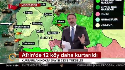 Afrin'de 12 köy daha kurtarıldı