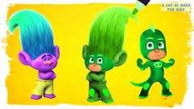 PJ Masks as Trolls Fun Coloring Pages | Learn Colors Learning Videos for Toddlers