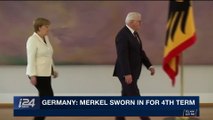 i24NEWS DESK | Germany: Merkel sworn in for 4th term | Wednesday, March 14th 2018