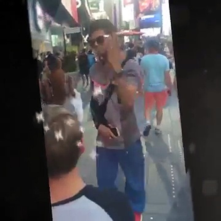 Following Maniesh Paul in Times Square, NY