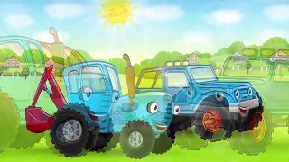 Синий трактор - Развивающая Сказка для детей малышей про машины Как Джип стал полицейской машиной