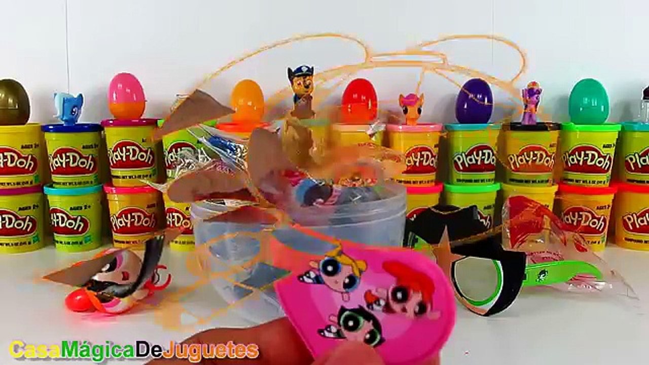 Huevo Sorpresa Gigante Chicas Superpoderosas Powepuff Girls y Skylanders Plastilina Play Doh Español