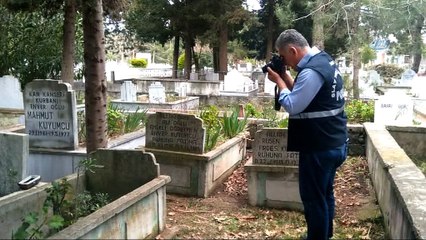 Çalınan bakır kazanlar mezarlıkta bulundu