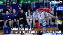 Duke's Grayson Allen: Ready To Lead Duke In March