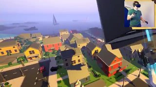 Smashing Cities and Making Tornadoes! - VRobot Gameplay - Giant Robot Simulator HTC Vive