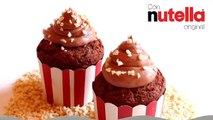 Receta de cupcakes de Nutella | Cupcakes de chocolate | Frosting de Nutella