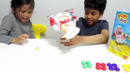 POP the PIG Family Fun Game for kids Kinder Egg Surprise Toys | Star Wars ToysReview