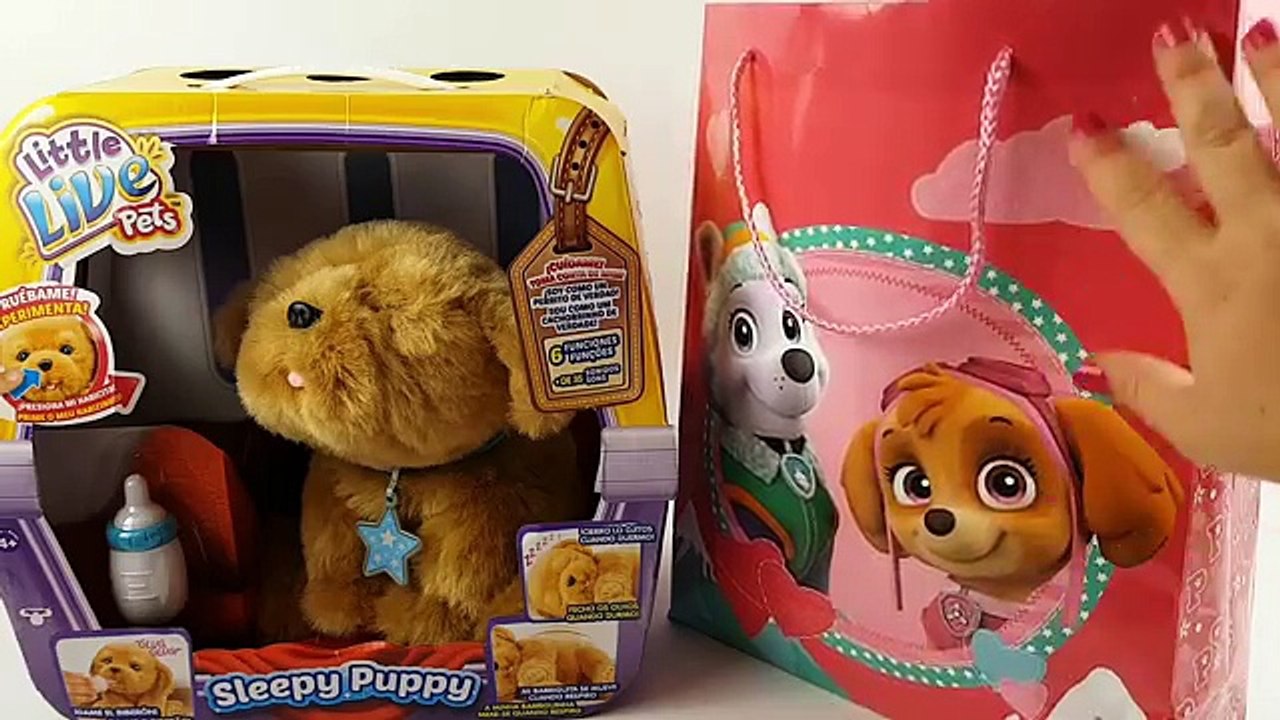 ¡Parece de verdad! Perrito Dormilón de Litlle Live Pets Bolsa de Juguetes Patrulla Canina