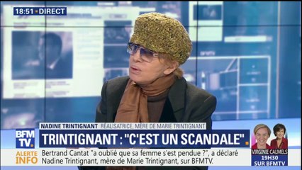 "Tous les concerts de Bertrand Cantat me choquent", a déclaré Nadine Trintignant, la mère de Marie Trintignant