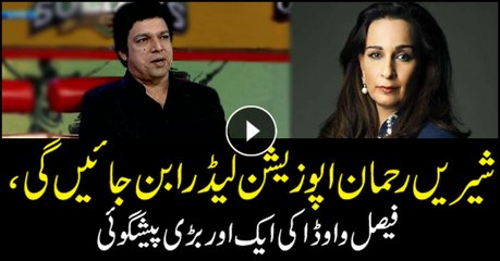 Sherry Rehman will become opposition leader: Faisal Vawda
