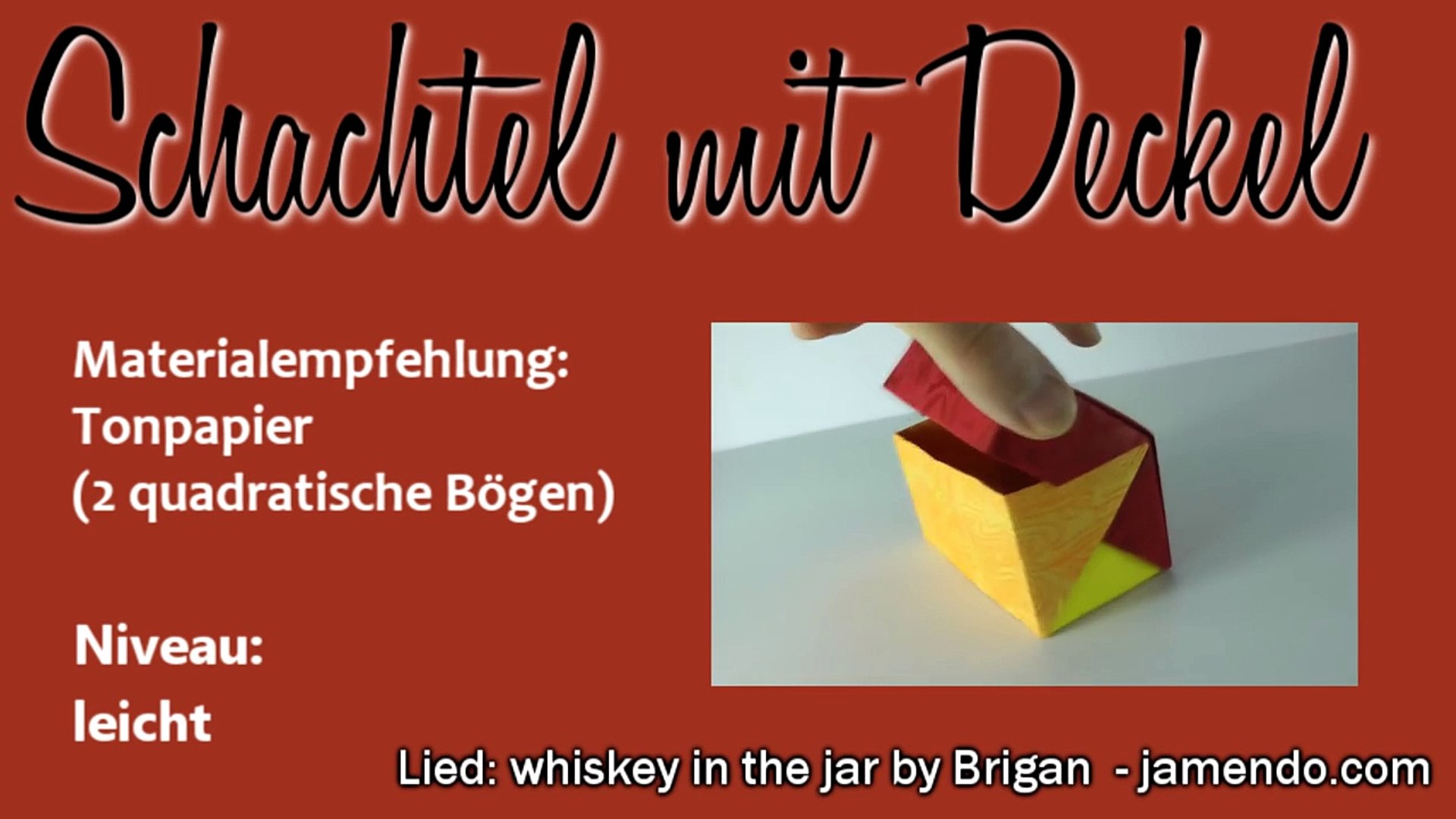 Origami Schachtel Mit Deckel Faltanleitung