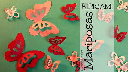 Decora tu Habitación con Mariposas de Papel (fácil y rápido), Mariposas Kirigami, Mariposas 3D