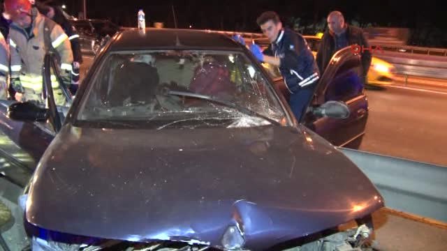 Kontrolden Çıkan Araç Bariyere Ok Gibi Saplandı: 1 Yaralı