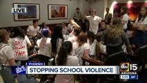Students protesting gun violence in the Valley