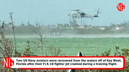 US Navy F/A-18F Jet Goes Down In Water Mile From Runway
