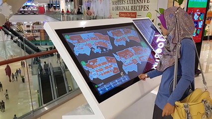 Touchscreen information kiosk at Mid Valley Megamall