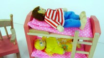لعبة البيت غرفة النوم الطعام و حكاية الجدة! ألعاب بنات Doll Furniture