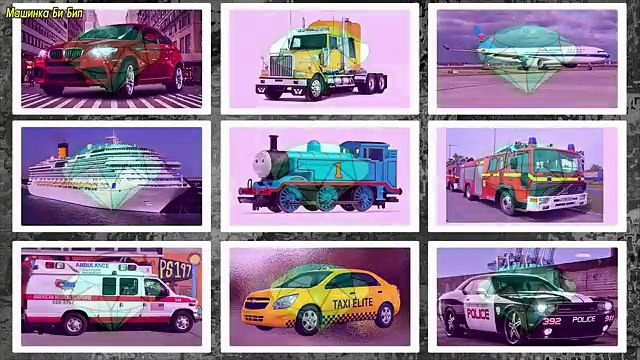 Транспорт и спецтехника, развивающий мультфильм, изучаем транспорт и звуки