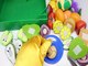Pounding Learning with Fruit and Veggies Toys Learn Colors Smiley Foam Surprise Eggs & Coffee Box
