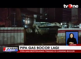 Pipa Gas depan Kantor BNN Kembali Bocor