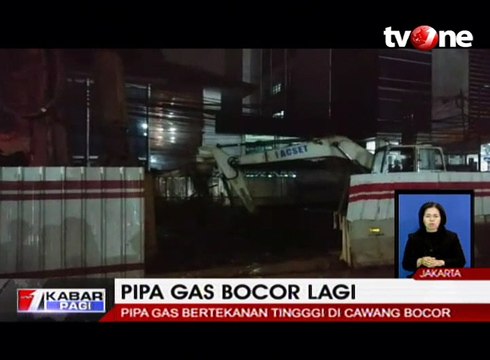 Pipa Gas depan Kantor BNN Kembali Bocor