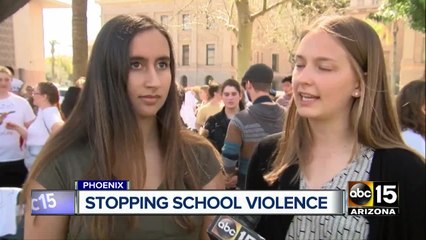 Students sit in at Gov. Ducey's office in protest of school violence