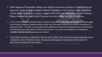 Fashion-based digital revolution will trigger fashion spending worth $30 billion by 2020