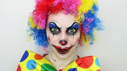 Maquillage dHalloween : Clown diabolique