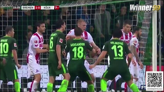 คลิปไฮไลท์บุนเดสลีกา แวร์เดอร์ เบรเมน 3-1 โคโลญจน์ Werder Bremen 3-1 FC Cologne