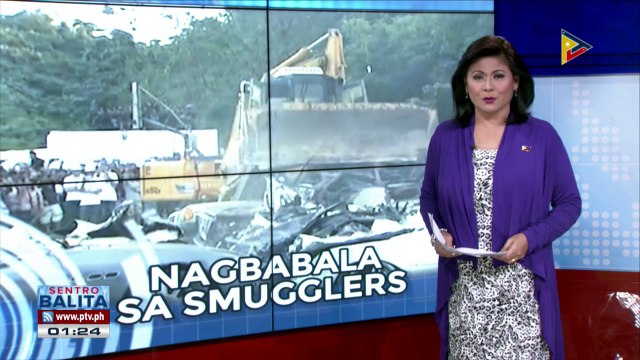 #SentroBalita: Pangulong #Duterte, muling sinaksihan ang pagsira sa smuggled cars